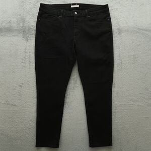 Levi's 711 Jeans Women's Size 33 Black Mid-Rise Skinny Ankle Denim 26" Inseam